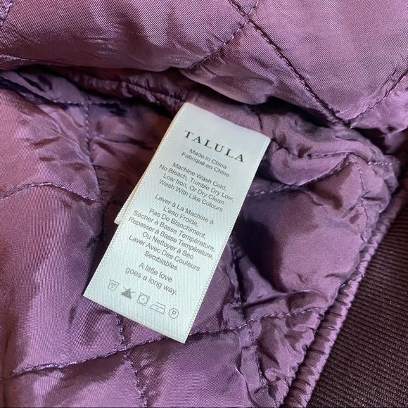 Aritzia Talula Plum Whitby Quilted Bomber Jacket - Picture 13 of 14